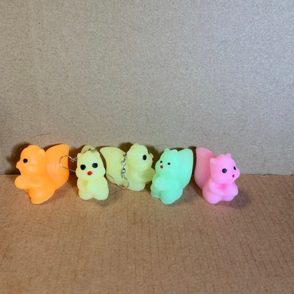 Squishy squirrel earrings!